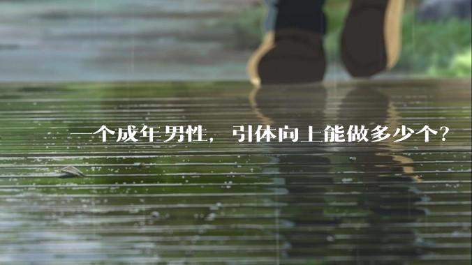 一个成年男性，引体向上能做多少个？